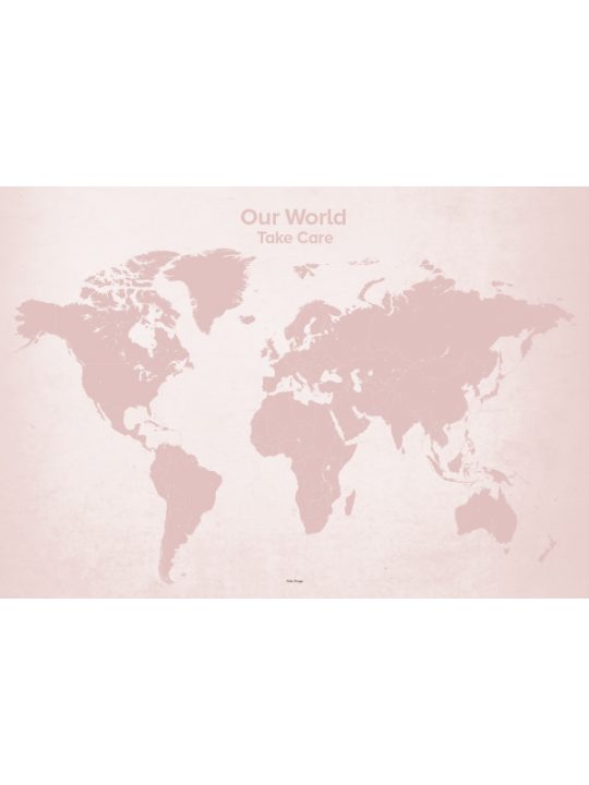 Calm Design Plakat - Our World - rosa - 100x70 cm