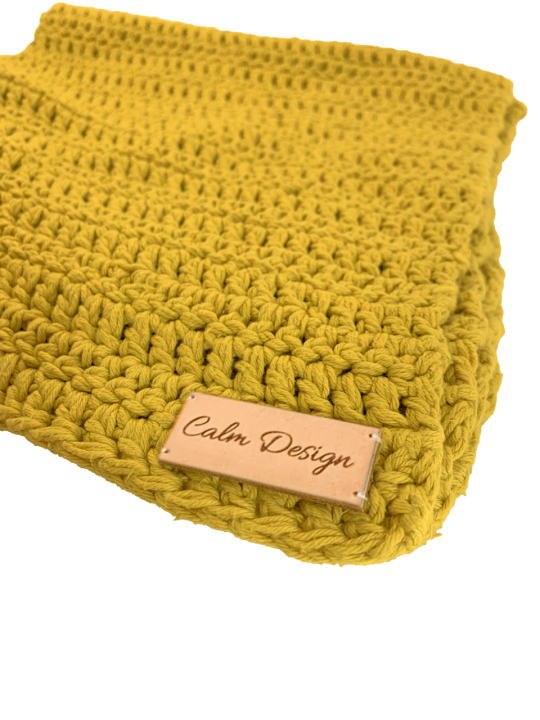 Calm Design Baby plaid - Mustard - 100% bomuld